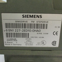 SIEMENS SIMODRIVE 6SN1 227-2ED10-0HA0 Step Drive 230/115V 4,5/8A