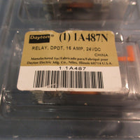 Lot of (2) Dayton 1A487N General Purpose Relay 24VDC, 16AMP, Socket Mounted