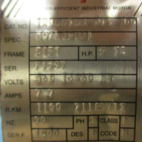 Baldor M00 Super-E M07H03N81 Inverter Duty Motor 215T 5HP 3PH 1-3/8" Shaft Dia
