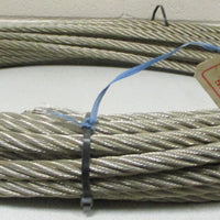 Indusco 6x25 Stainless Steel IWRC Wire Rope 1/2" (T-316) 100' Long