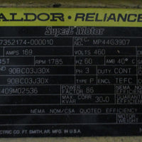 Baldor Reliance EM4406T-4 3-Phase Motor MP44G3907 150HP 1785RPM 3-3/8" Shaft Dia