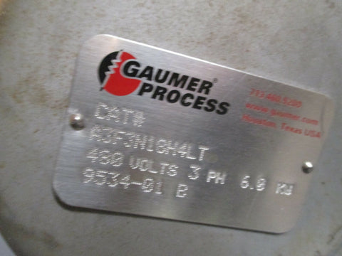 GAUMER PROCESS HEATER 480 VAC 3 PHASE 6 KW A3F3N18H4LT