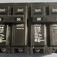 Eaton BR230 Circuit Breaker 2 Pole 30A 120/240VAC Type C230 (Lot of 2)