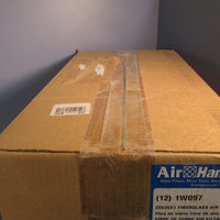 BOX OF 12 NEW 20X20X1 AIR HANDLER FIBERGLASS DISPOSABLE AIR FILTER 1W097