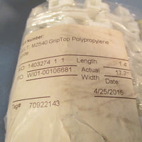 HABASIT PLASTIC MODULAR BELT GRIP TOP POLYPROPYLENE WHITE 1.4" x 17.7" M2540