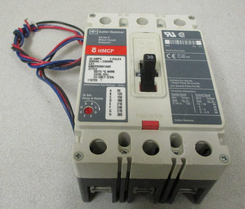 Cutler Hammer HMCP030H1A02 Ser C Motor Circuit Protector 30A 600VAC250VDC
