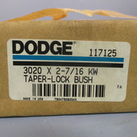 Dodge Taper Lock Bushing 3020 2 7/16" Bore 117125