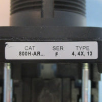 Allen Bradley 800HAR9A Bootless Push Button Unit Flush Head Yellow Cap NIB