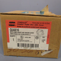 CrouseHinds Conduit Outlet Box w/ Cover 1/2" NPT GUAX16