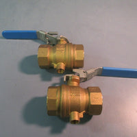 Rub Inc. Brass Ball Valve 11/4 In 200 PSI, Hand Operated Lot of Two S.93