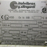 Italvibras UXM-46068-108 Electric Vibration Motor 900RPM 0.65kW Out 0.9kW In