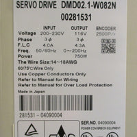 Bosch Rexroth Indramat DMD02.1-W082N AC Servo Drive 00281531 750 W