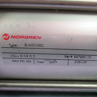 Norgren Cylinder Max PSI 250 31/4 x 3 SA00106C
