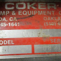 Coker PF150 Positive Displacement Pump w/ Baldor M3534 Motor 1/3HP 1725RPM