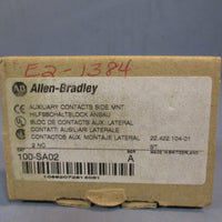 ALLEN BRADLEY Auxiliary Contact Side Mount 2 Pole 600VAC 10A SER. A 100SA02