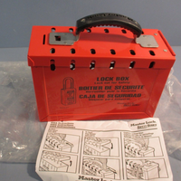 MASTER LOCK Model #498A Group Lockout Box, 12 Locks Max 049805000