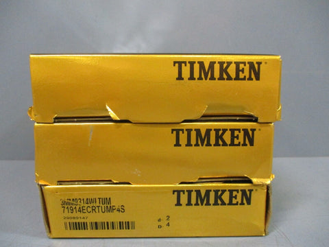 Timken 3MM9314WITUM Super Precision Bearing d-2 D-4 71914ECRTUMP4S Set of 3