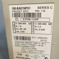 Allen-Bradley Variable Speed Drive 0.37KW/0.5HP FRN 7.06 SER. C 160-BA01NPS1