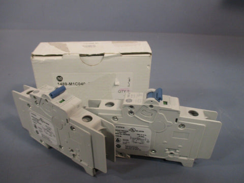 Allen Bradley 1 Pole Circuit Breaker (2 Pack) Ser. D 1489-M1C040