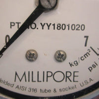 Millipore YY1801020 Sanitary Pressure Gauge 0100psi Glycerin Filled