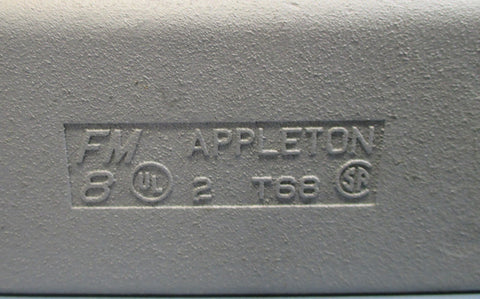 Appleton T68 Conduit Body 2" 3 Port FM8 Grayloy Iron T Body  NWOB