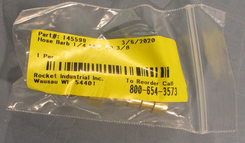 Rocket Industrial Inc. 145599 Hose Barb Fitting 1/4" NPT to 3/3" Lot of 18