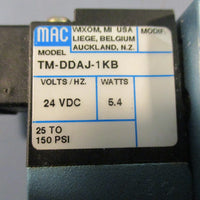 Mac Valves Inc 82AABBAATMDDAJ1KB Solenoid Valve 150 PSI 24VDC 5.4W