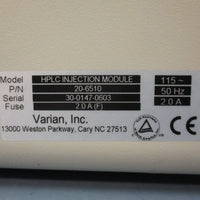 Varian / Vankel HPLC Injector Station Module Model VK8020 115V 50Hz 20A 206510