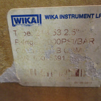 WIKA Pressure Gauge 2.5" 3000PSI/1 Bar Type 212.53