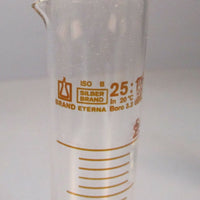 Lot 4 Silberbrand 42020 Eterna 25 ml: 1 ml Borosilicate 3.3 Graduated Cylinder