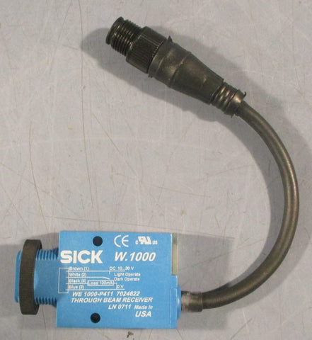 Sick WE1000P411 Through Beam Receiver 7024622 1030VDC 100mA W.1000