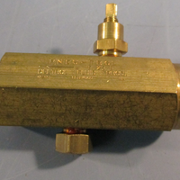 Detroit Fluid Prod. PneuTrol F25B Flow Valve, Brass, 3/8" Fnpt Ports