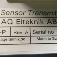 AQ Elteknik AB Air Sensor Transmitter ASP Rev. A 56112454 AB