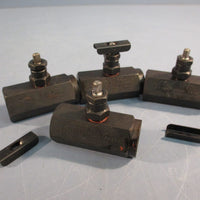 LOT OF (4) PNEUTROL FLUID N20S 1/4" FNPT FLOW CONTROL VALVE STEEL 5000 PSI