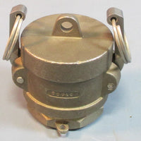 PT Coupling 20V & 20A 316SS Stainless Adapter w/ Cam & Groove Cap NWOB