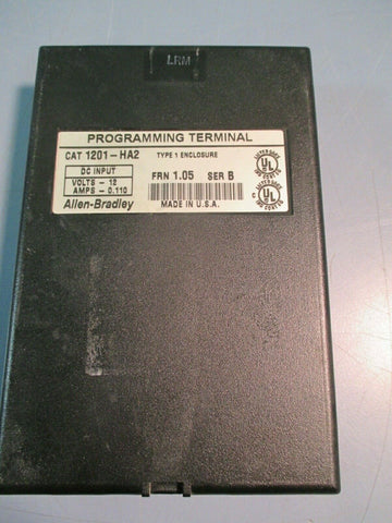 Allen Bradley Programming Terminal Type 1 Enclosure FRN1.05 Ser. B Cat.1201-HA