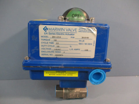 Marwin Valve Model# ER-1-2.5-4 115V Electric Valve Actuator 100 Torque 26-00160
