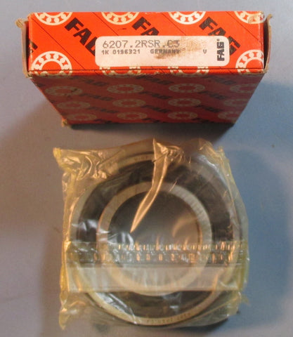 FAG 6207.2RSR.C3 Deep Grove Ball Bearing w/ Rubber Seals 35mm Bore New