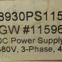 Standard Power Supply IAD8930PS1159645 Power Supply Panel 1159645 480V 3PH 60Hz