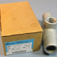 Box of 2 Crouse Hinds TB37 Conduit Outlet Body 1" 14.5 CU IN NIB