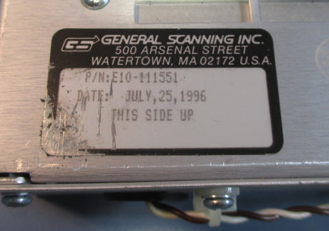 General Scanning E10111551 3: 4.5" Fan Body Unity w/ 2 Fans Used