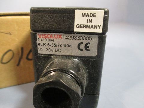 VISOLUX PHOTOELECTIC SENSOR 10-30VDC 9.418 064 RLK 6-35/7c/40a