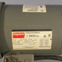 Dayton 3N351D Industrial Motor 3PH 1725/1425RPM 1/2HP 1/2" Shaft Dia