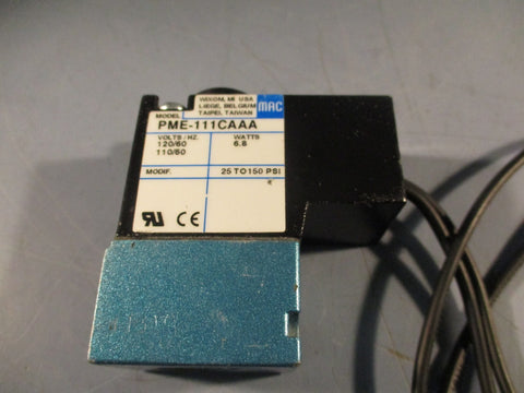 MAC Valves PME111CA Solenoid Valve 110/120V 25150PSI, 6.8 Watts