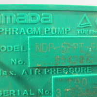 Yamada NDP5FPTELB Diaphragm Pump Air Operated 100 PSI Max Air Pressure