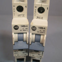 Allen Bradley Circuit Breaker (Lot of 2) 5 Amp Single Pole 5A Ser. A 1489A1C050