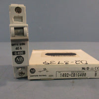 ALLEN BRADLEY 1492CB1G400 CIRCUIT BREAKER 40A SER B, 1 POLE
