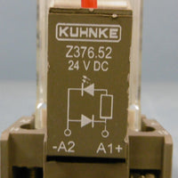 KUHNKE 111A4 24VDC Relay with Base Z376.02 7A 300V AC