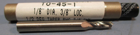 Weldon 1° Tapered End Mills T1-4L-1 1/8" DIA 3/16" SHK 1" LOC USA