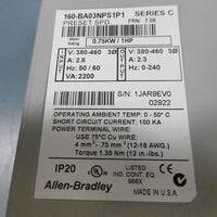 Allen Bradley 160BA03NPS1P1 Variable Speed Drive 1 Hp 480V VAC 3 Phase